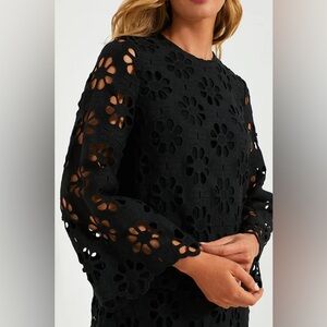 Tuckernuck Black Noir Eyelet Hutton Dress